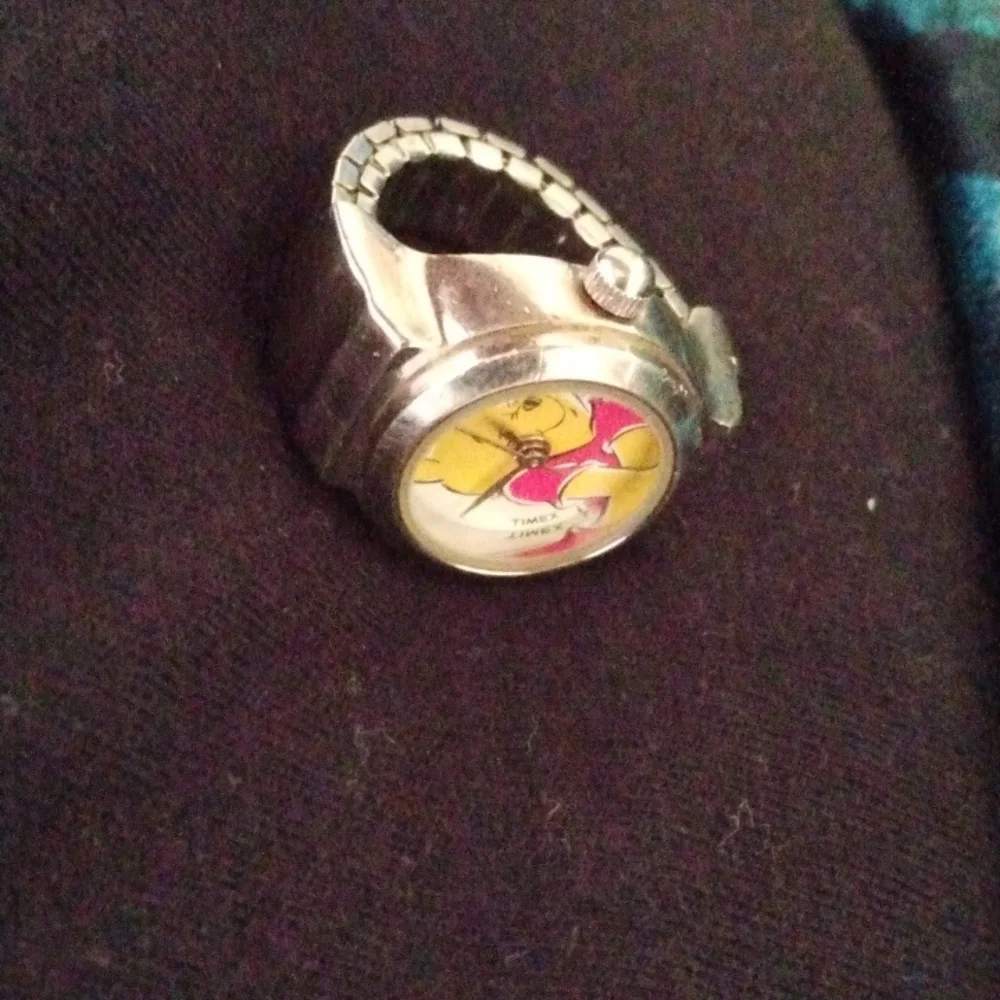 Winnie The Pooh Character Ring Analog Timex Watch. One Size Fits All.